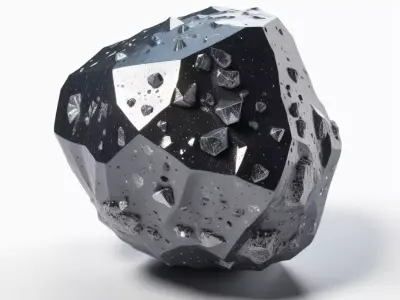 Stylized SciFi Asteroid Fragment 3D model