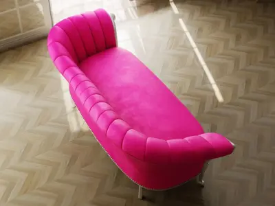 Furniture Sofa Chaise Lounge Low-poly 3D model