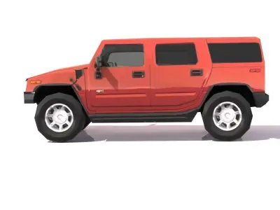 Hummer Lowpoly Low-poly 3D model