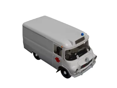 1960s Vintage Ambulance Antique Classic Emergency Vehicle 3D model