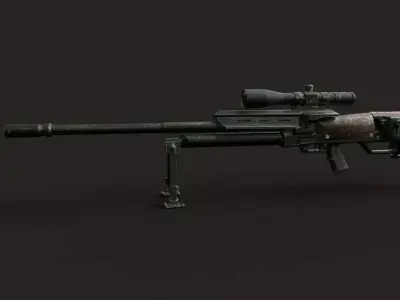 Sniper-HS-50-M1 Low-poly 3D model
