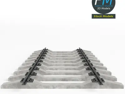 Railway track 3D model purchase