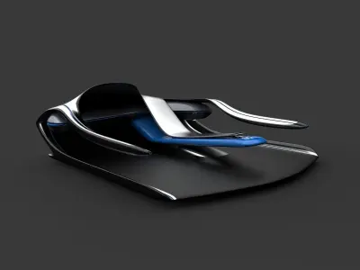 Fluidic electric dashboard concept 3D model