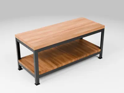 Buffet table - Industrial Low-poly 3D model