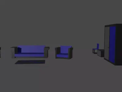 Furniture AssetPack Free low-poly 3D model