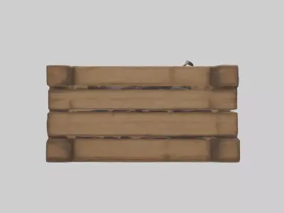 Wooden crate Model Low-poly 3D model