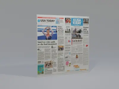 Newspaper Low-poly 3D model