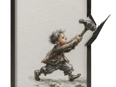 Illustrated wall art frame - Part 4 3D model