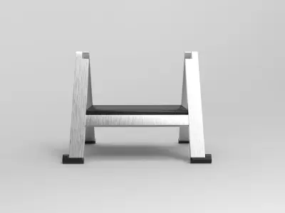 Stepladder folding step stool Low-poly 3D model