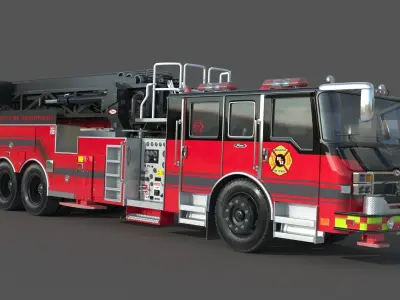 Brighton Fire Aerial pierce 3D model