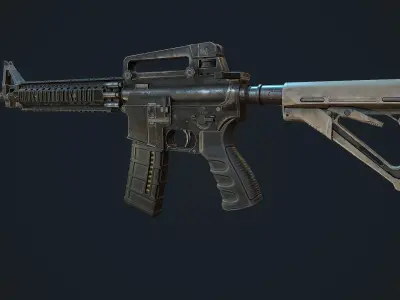 M16 M ar - rifle Low-poly 3D model