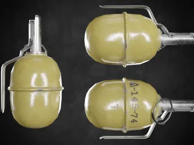 RGD-5 bomb Low-poly 3D model