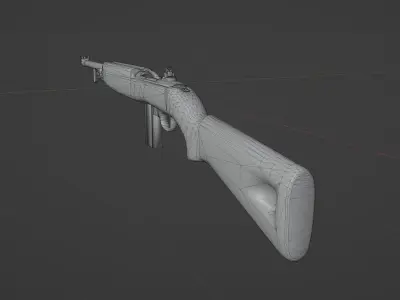 M1 M2 Carbine  Low-poly 3D model