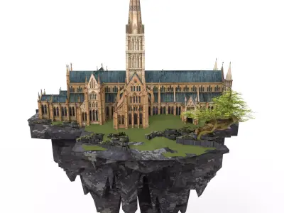 Flying Castle island 3D model