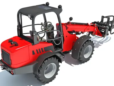 Telescopic Handler Forklift 3D model