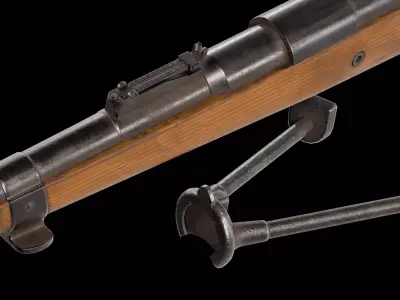 Pvg m21 anti tank swedish rifle Low-poly 3D model
