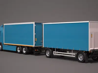 Generic Box truck Tandem 3D model