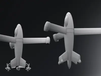 Thrust Wing hunter Scale Model 3D print model