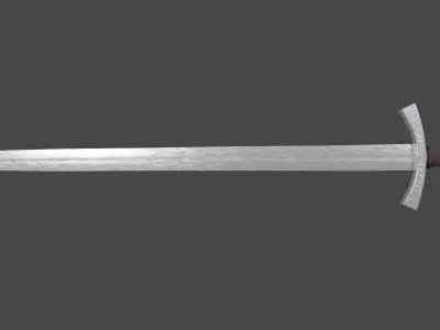 Caroling sword with Falchion handle Low-poly 3D model