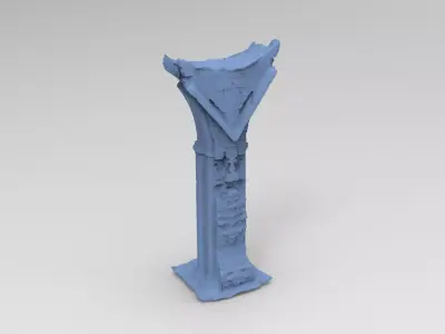Ancient Mars stone pillar 1  3D model
