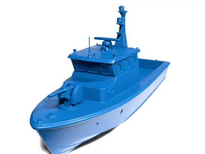 Small patrol boat 3D print model