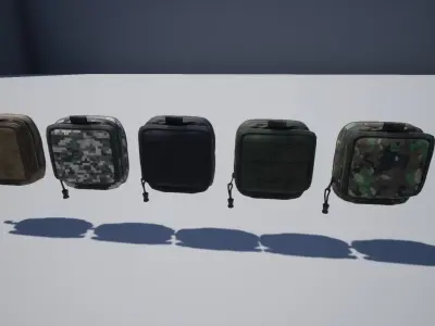 Map pouch Low-poly 3D model