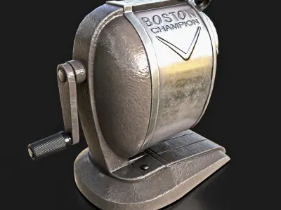 Pencil Sharpener Low-poly 3D model
