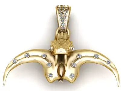 Turbocharger Diamond Pendant 3D print model