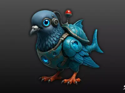 Spijoniro Golubiro VOL2 - Italian Brainrot Low-poly 3D model