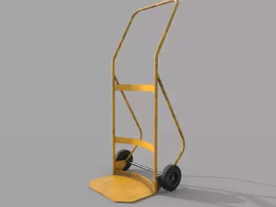 Hand Trolley Drumtruck  Low-poly 3D model