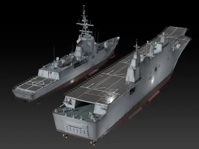 Spanish navy game ready model collection 3D Model Pack