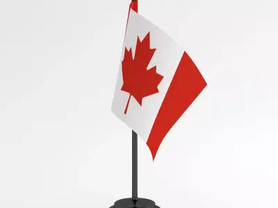 Table Flag Canada 3D model