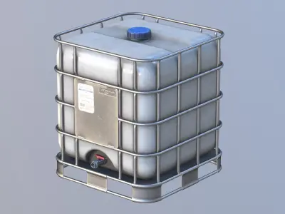Water tank container Low-poly 3D model
