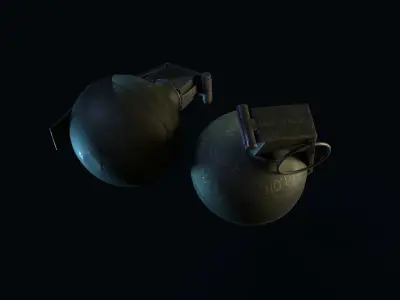 hand grenade Low-poly 3D model purchase