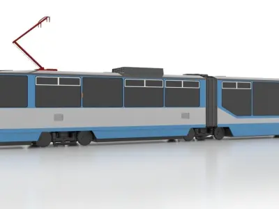 Tatra KT8D5R-N1 Low Low-poly 3D model