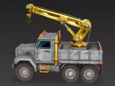 The Gilded Guard Tactical Recovery Vehicle 3D Model Low-poly 3D model