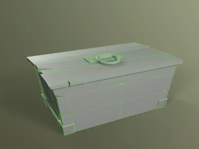 FREE - Stylized Medieval Chest Free low-poly 3D model
