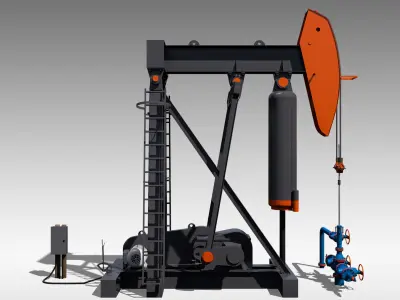 Air Balanced Pumpjack 3D model