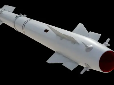 Military missile 3D model purchase