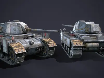 Tank Futuristic Low-poly 3D model
