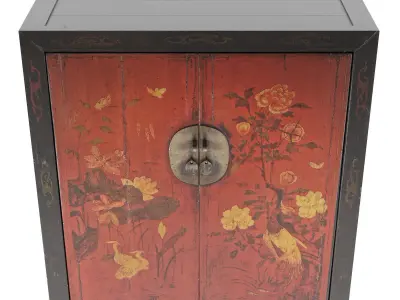 Chinese Antique Cabinet Low-poly 3D model
