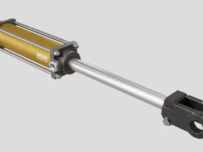 Hydraulic Cylinder 3D model by wh1t3h4ck5