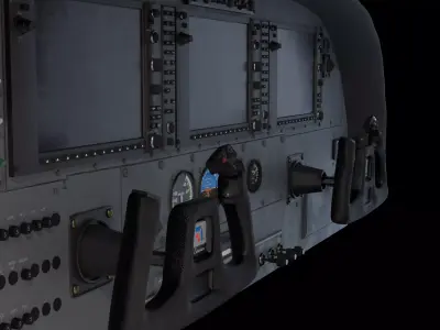 Cessna Caravan instrument panel  3D model