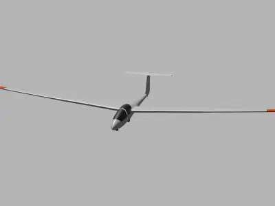 Schleicher Ask 21 Glider Low-poly 3D model
