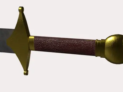 arabian sword Low-poly 3D model