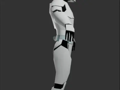 Clone Trooper Low Poly Phase 1 Free 3D model