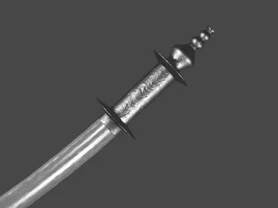 Indian Khora sword Low-poly 3D model