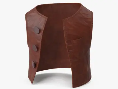 Cartoon Vest Brown 3D model