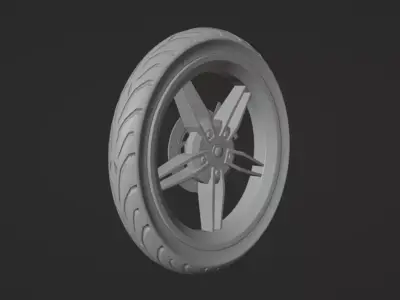 Sport motorcycle Wheel Free 3D model