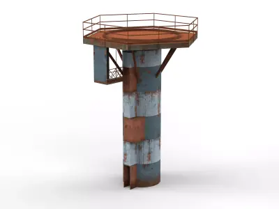 Steel Tower Metal Tower Low-poly 3D model